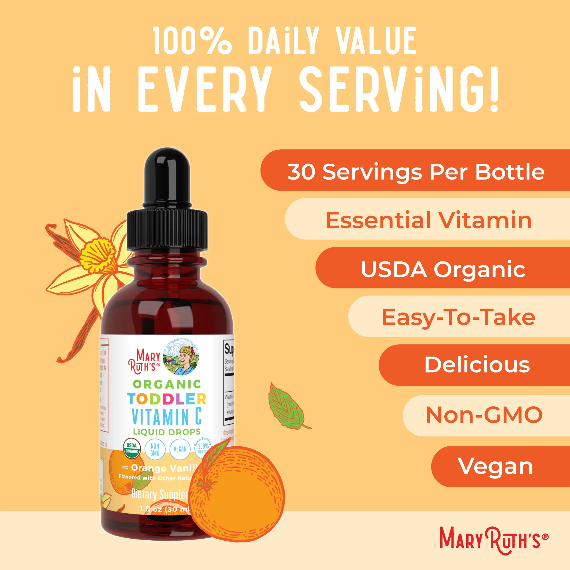 Organic Toddler Vitamin C Liquid Drops - Image 7