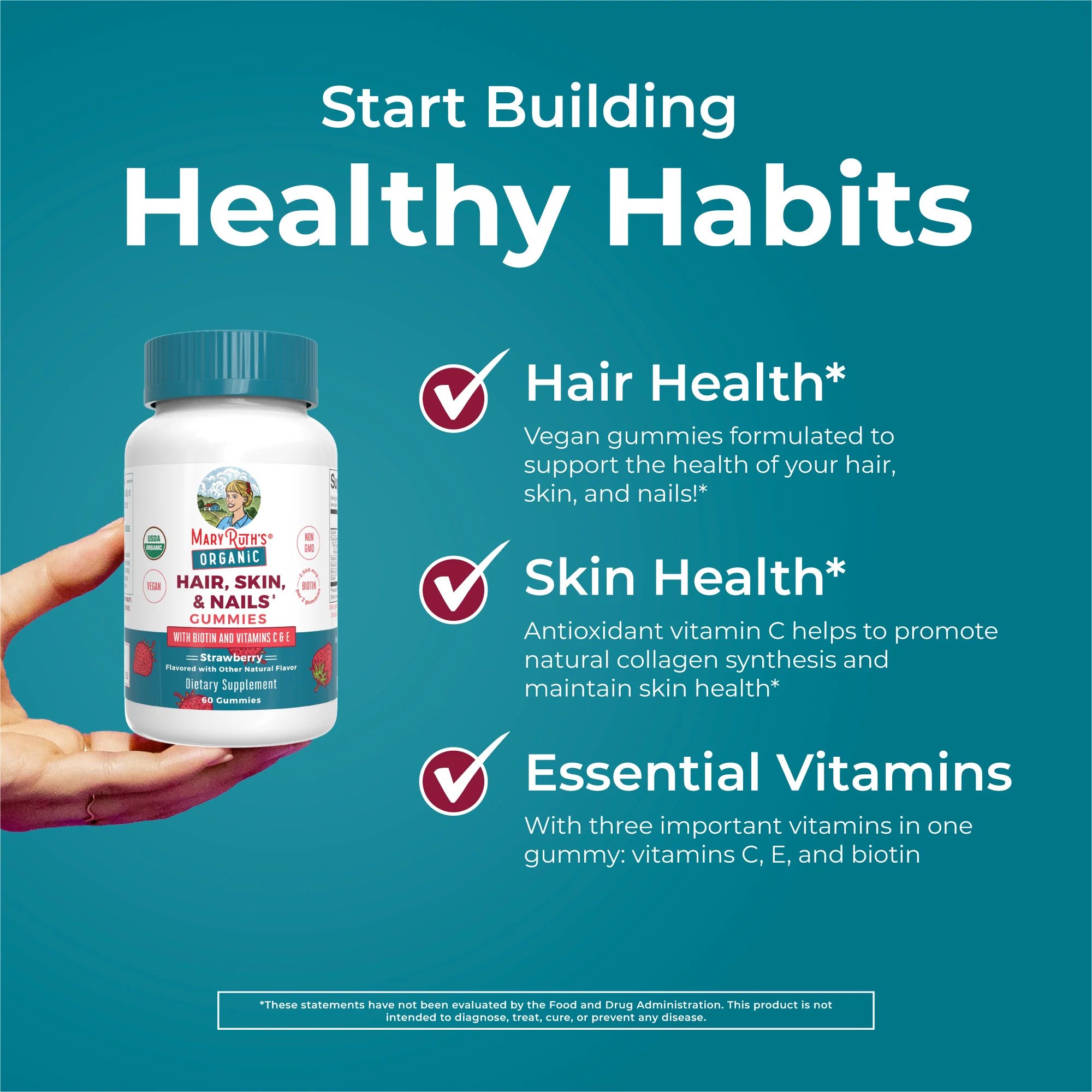 Organic Hair, Skin, & Nails Gummies - Image 5