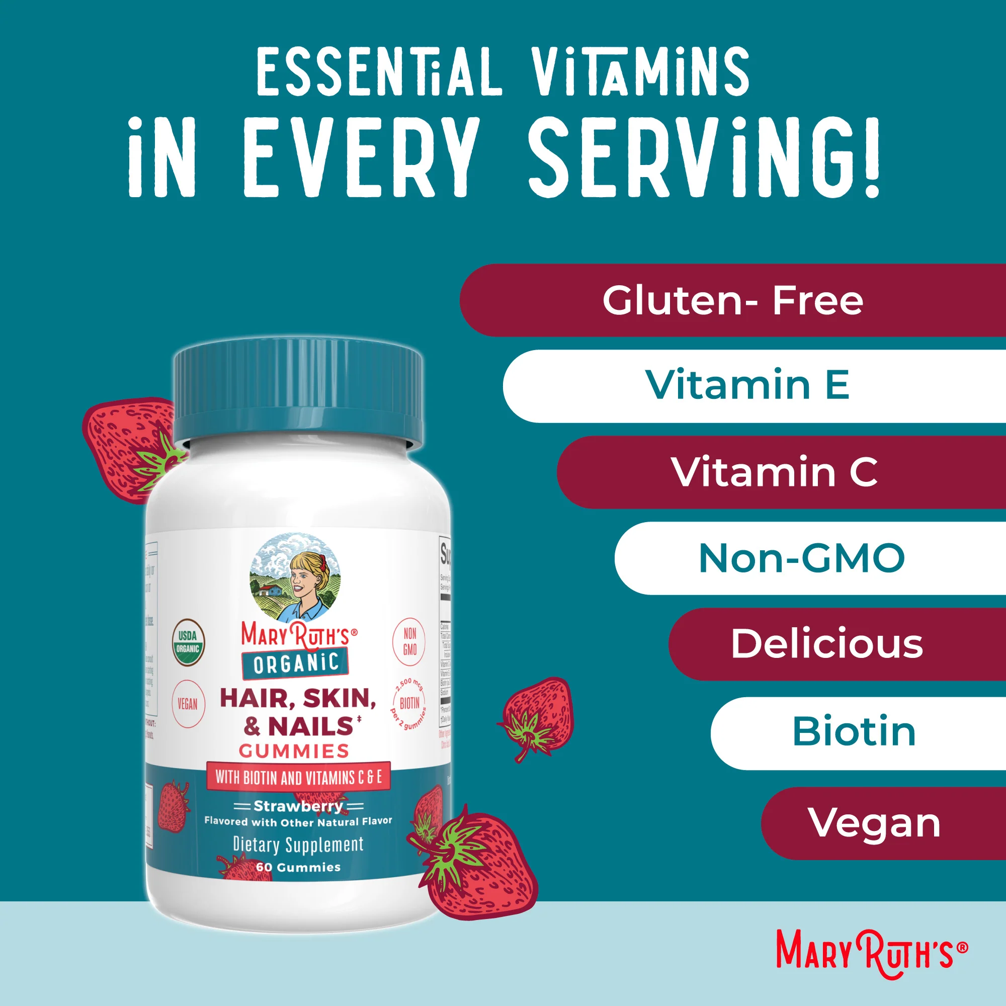 Organic Hair, Skin, & Nails Gummies - Image 7