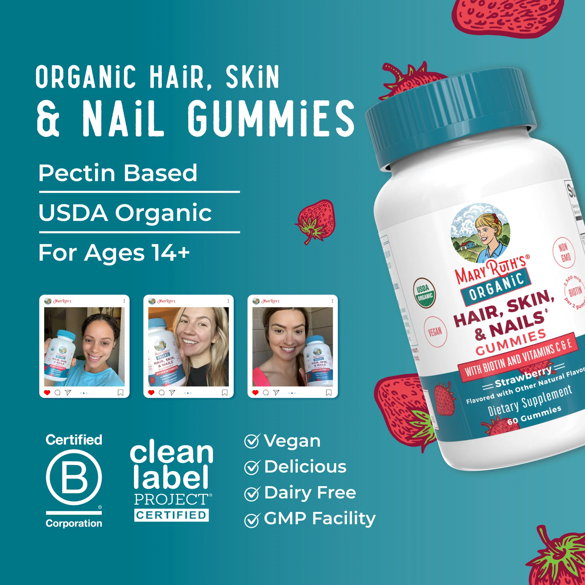 Organic Hair, Skin, & Nails Gummies - Image 8