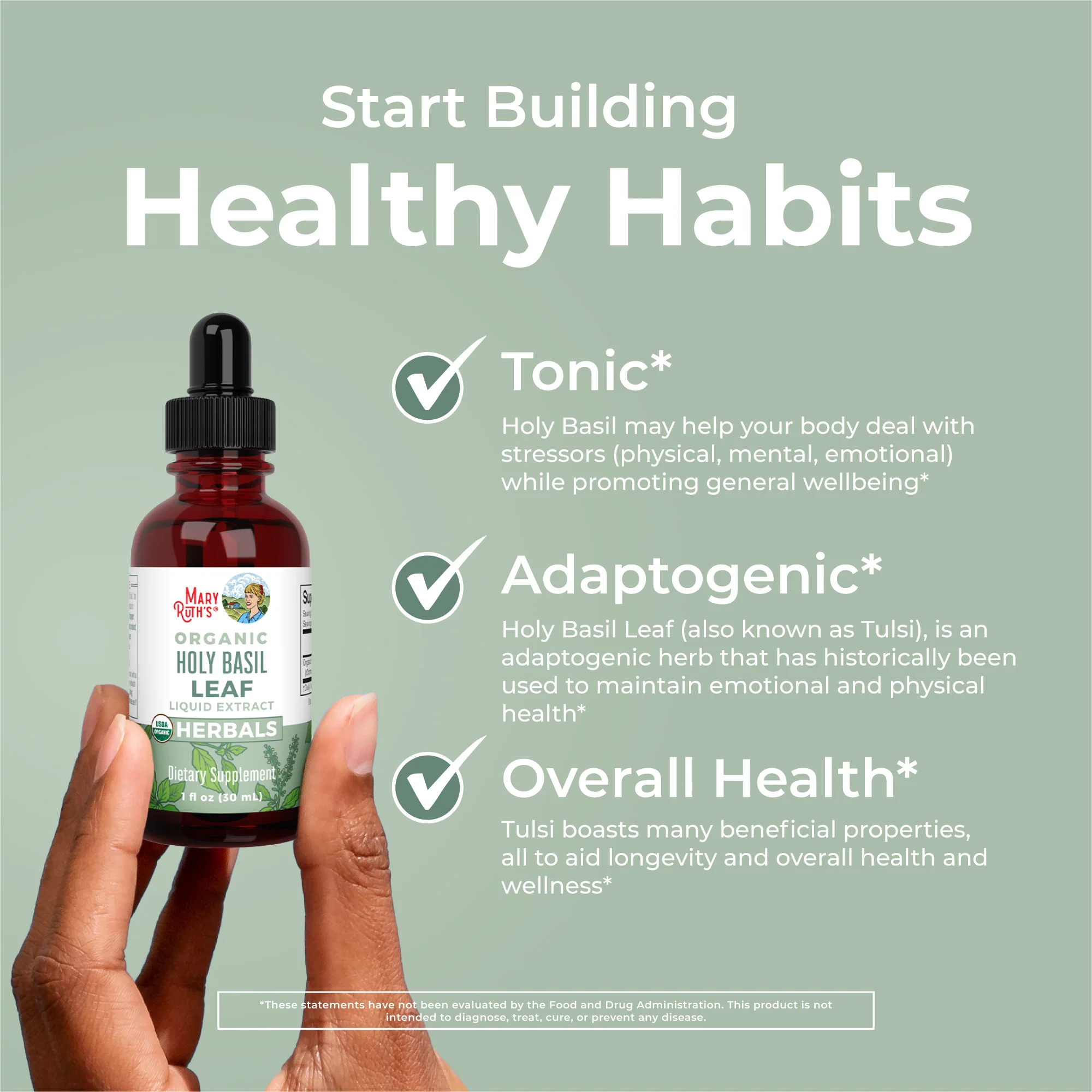 Organic Holy Basil Leaf Liquid Drops - Image 5