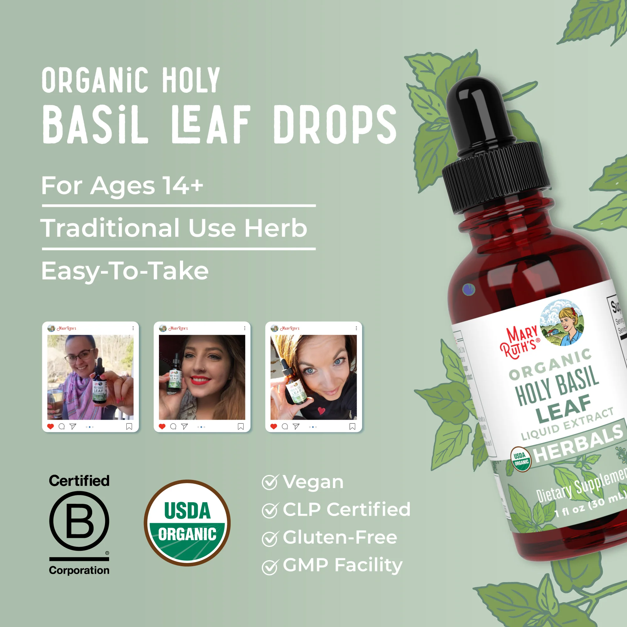 Organic Holy Basil Leaf Liquid Drops - Image 8
