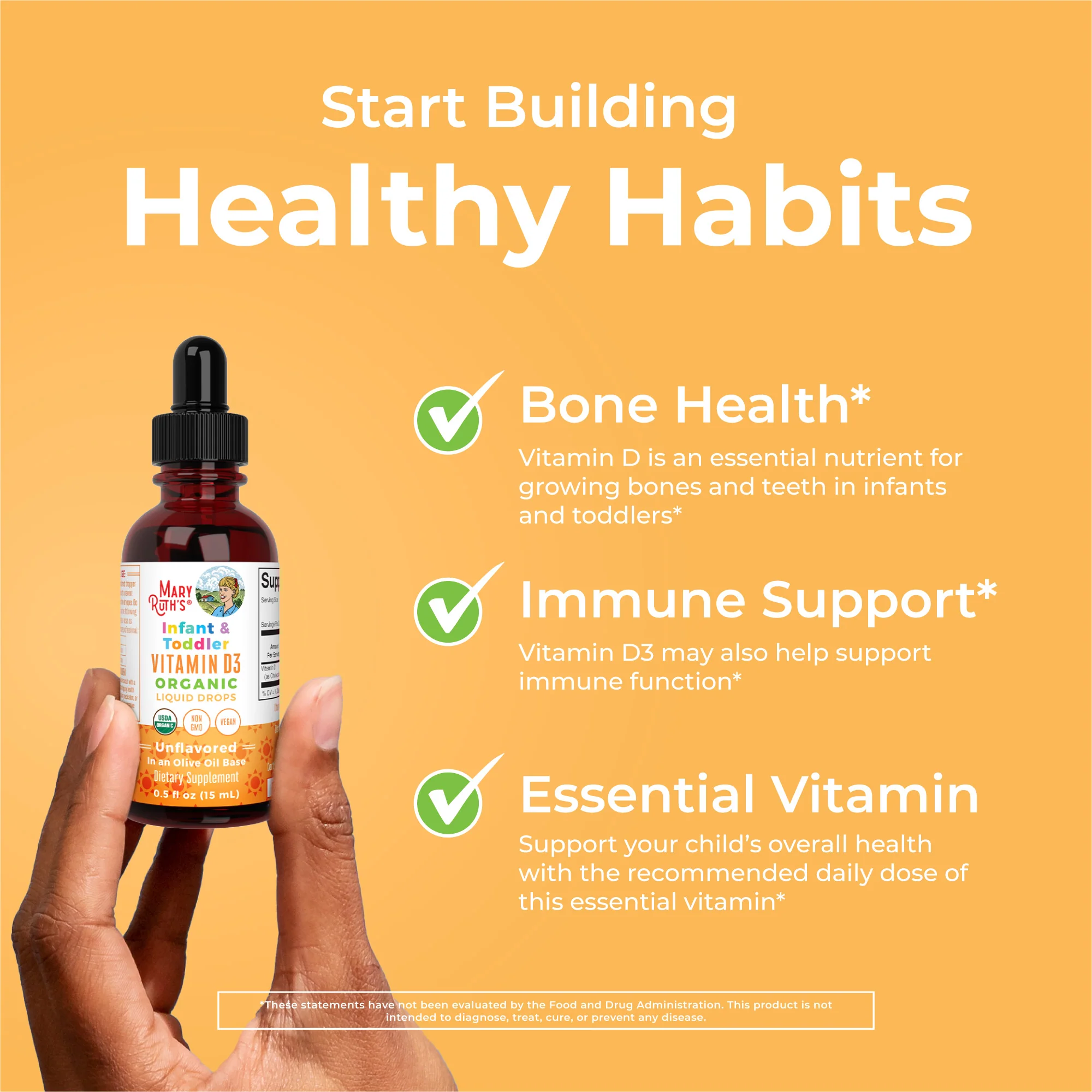 Infant & Toddler Vitamin D3 Organic Liquid Drops - Image 5