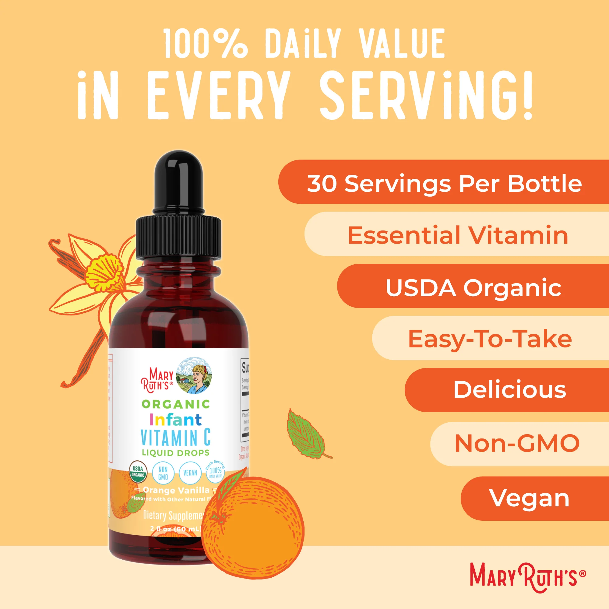 Organic Infants Vitamin C Liquid Drops - Image 7