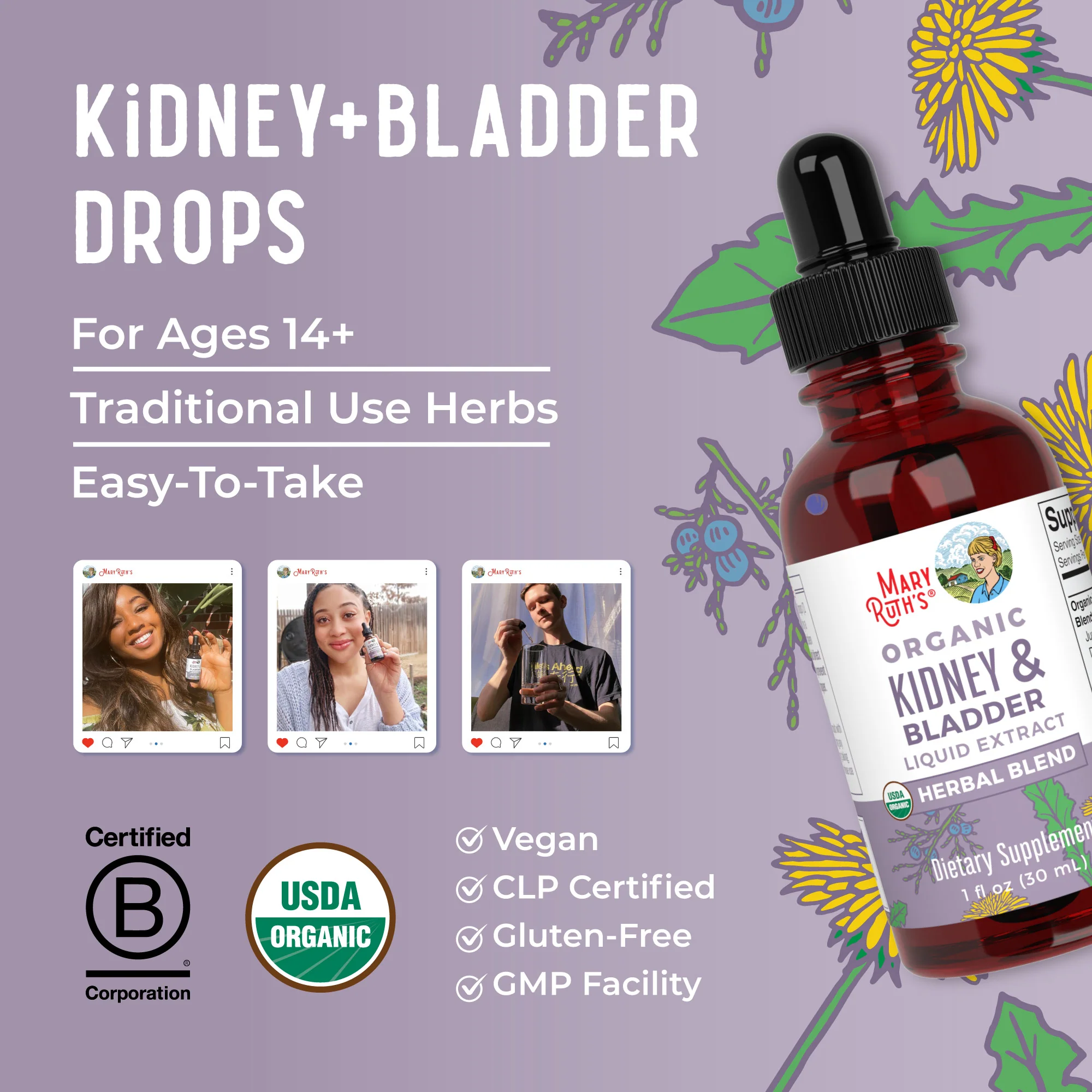 Organic Kidney & Bladder Herbal Blend Liquid Drops - Image 8