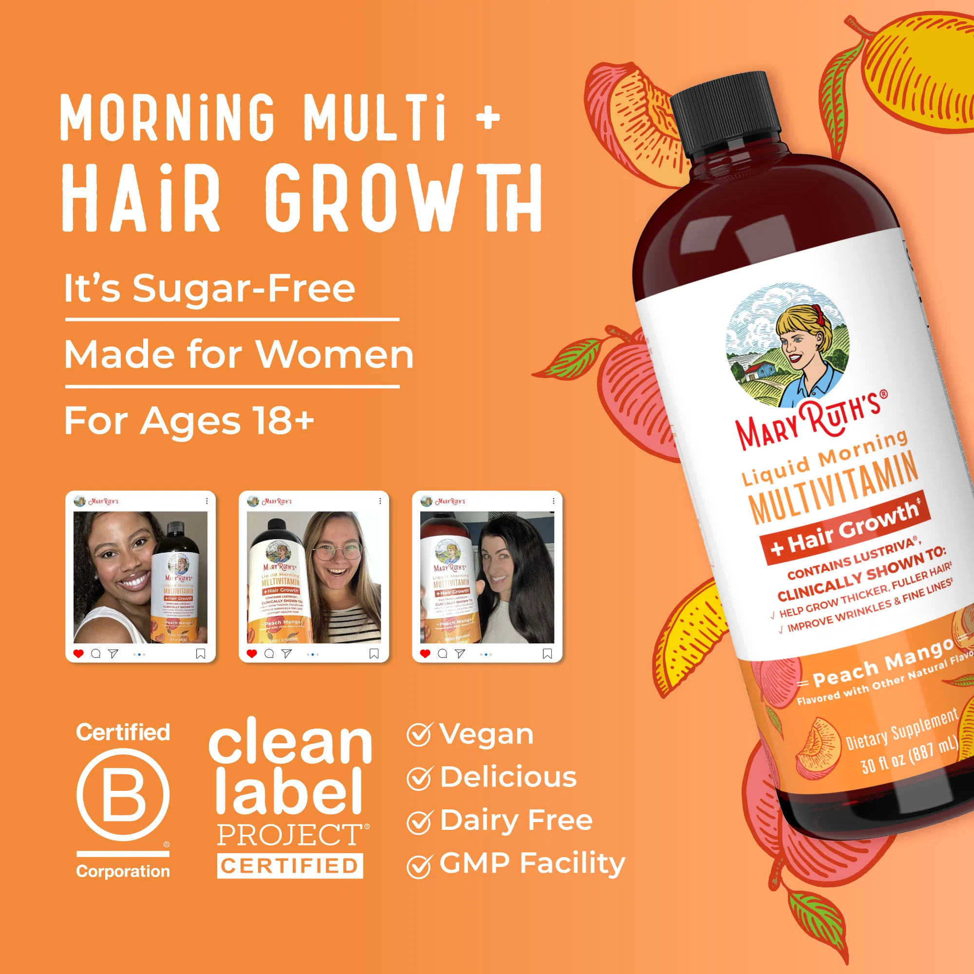 Liquid Morning Multivitamin + Hair Growth (3-Pack) - Image 8