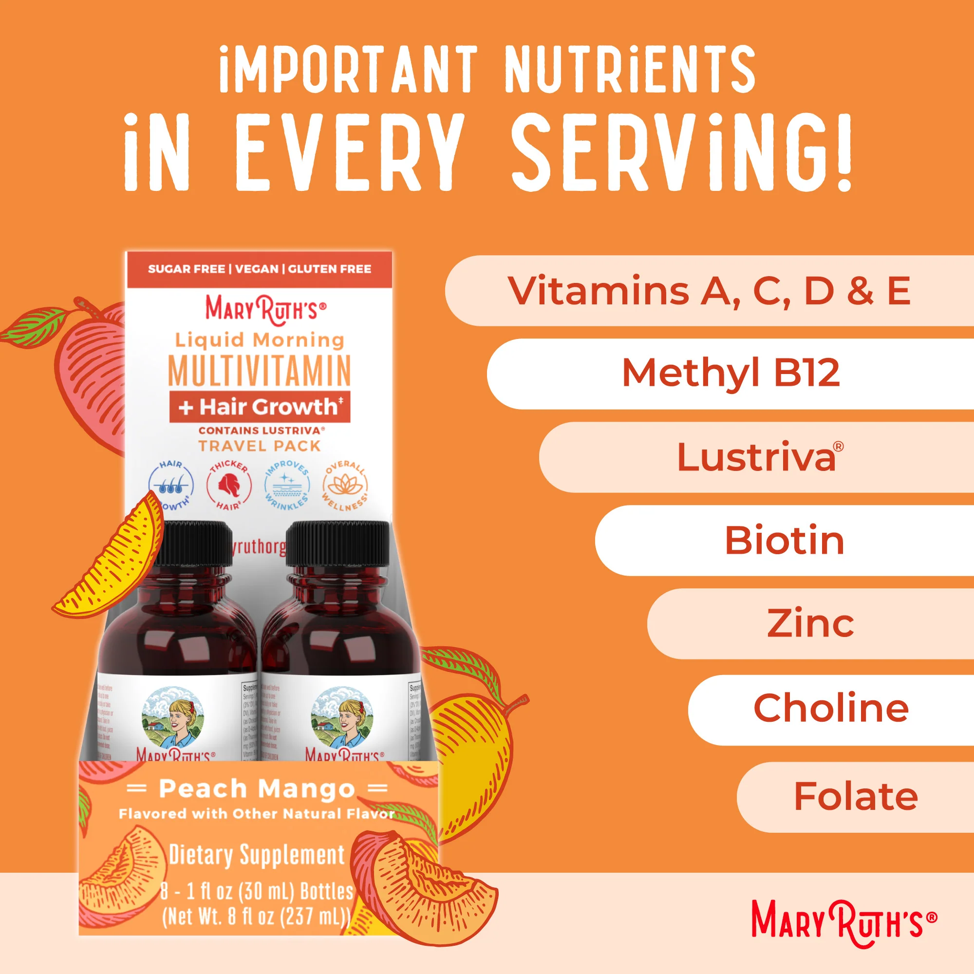 Liquid Morning Multivitamin + Hair Growth Travel Pack - Image 7