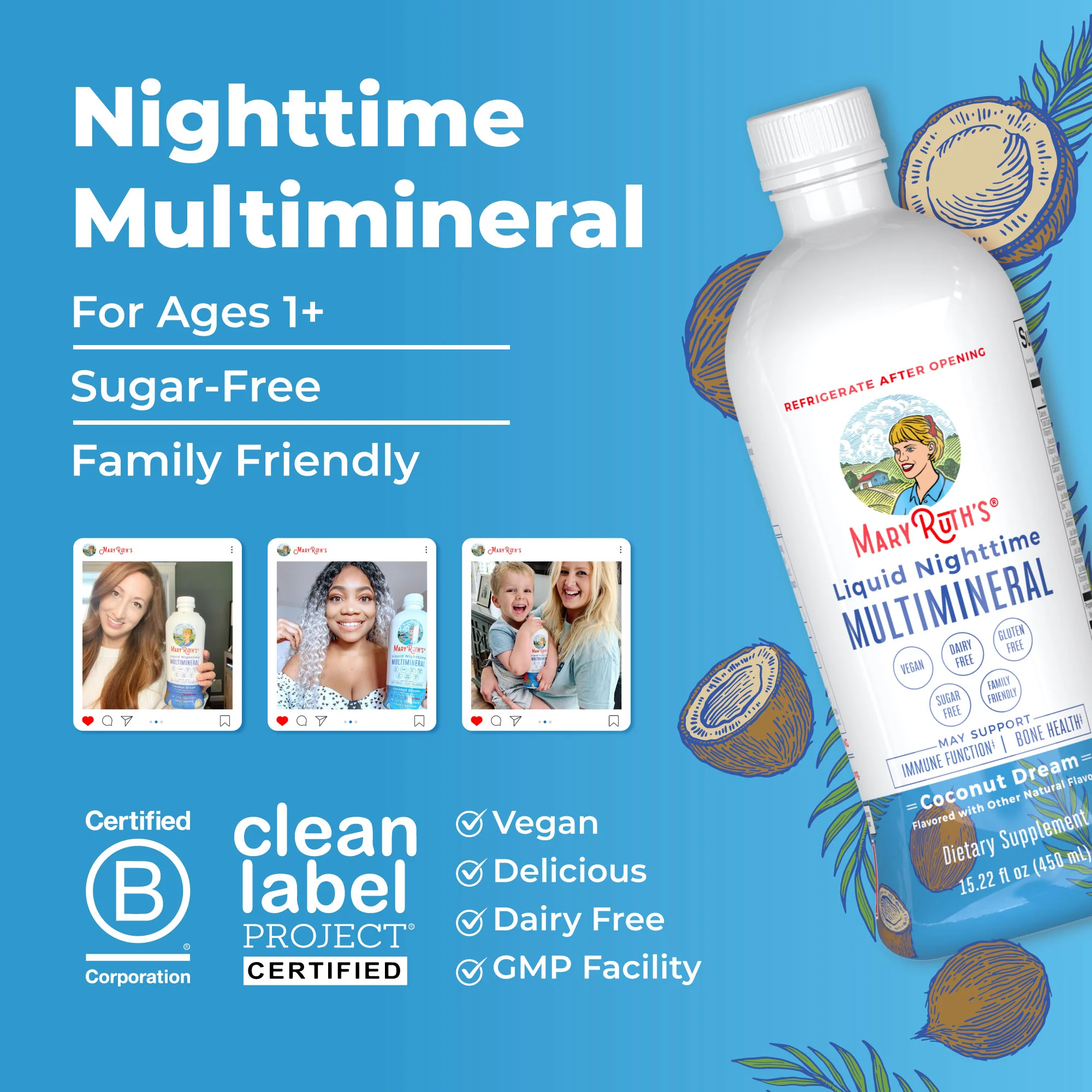 Liquid Nighttime Multimineral (Coconut) 15.22oz - Image 8