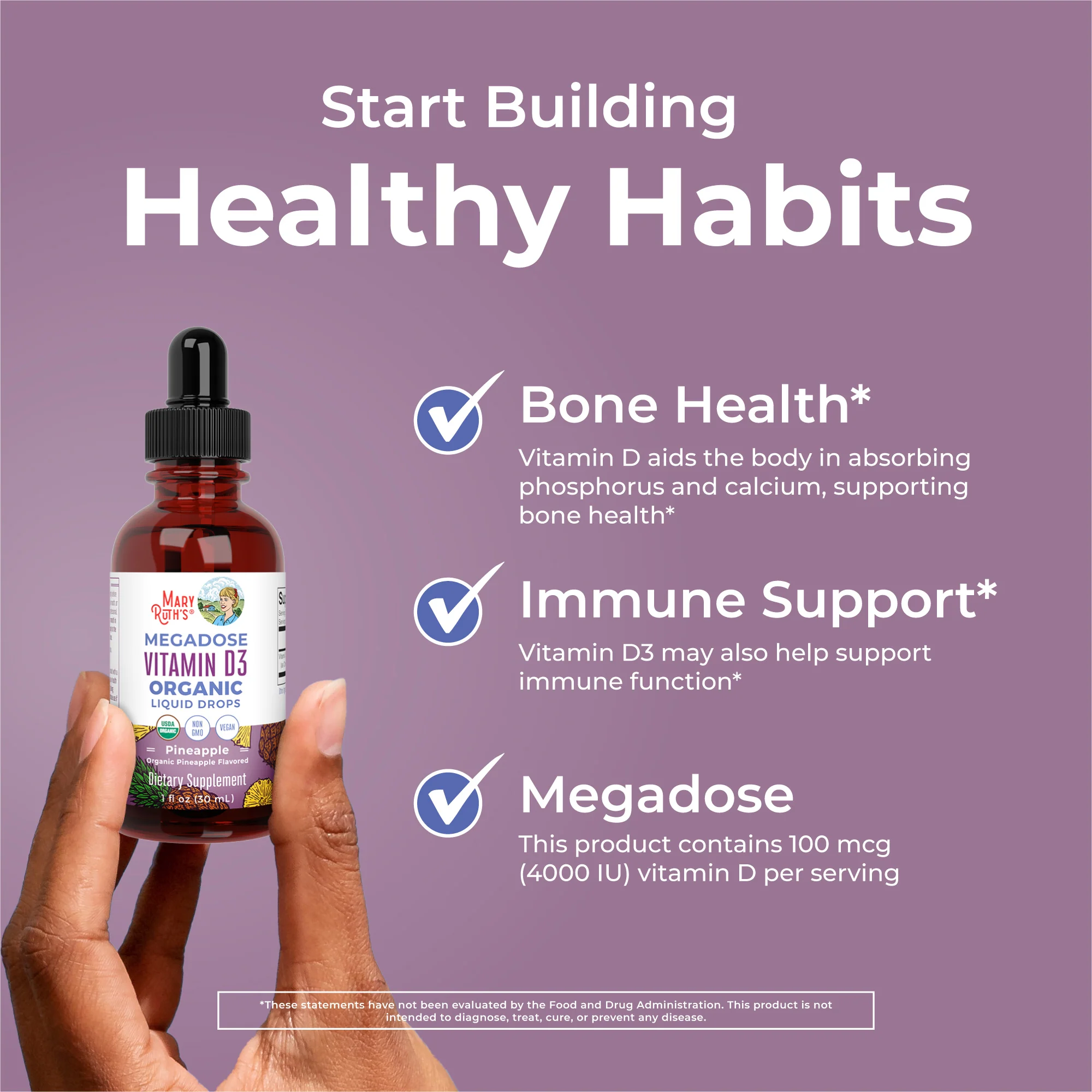 Megadose D3 Organic Liquid Drops - Image 5