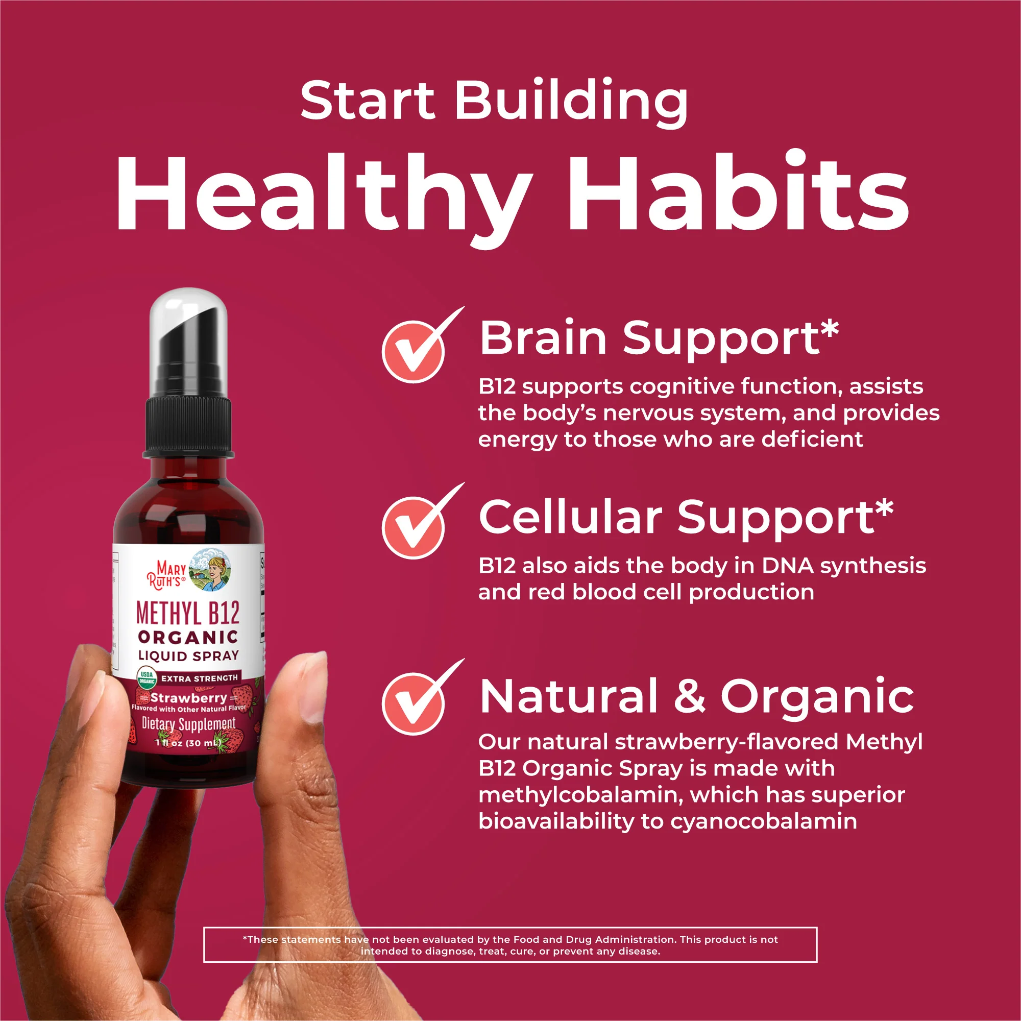 Methyl B12 Organic Spray, Strawberry - Image 5