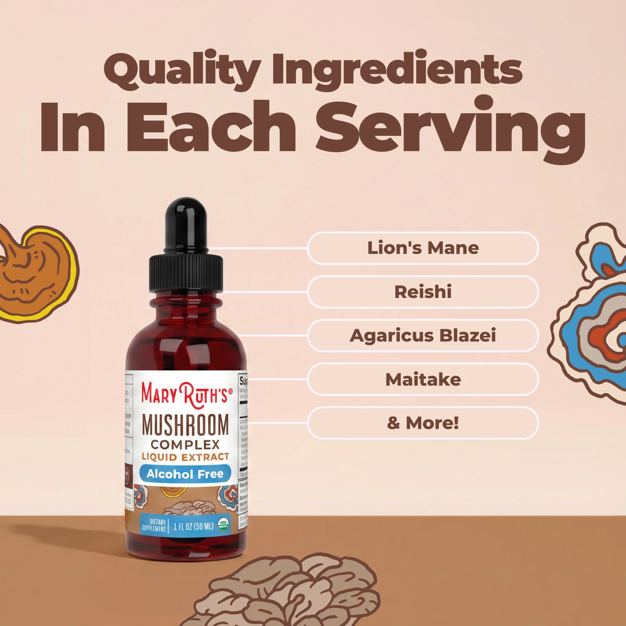 Organic Mushroom Complex Liquid Drops - Image 5