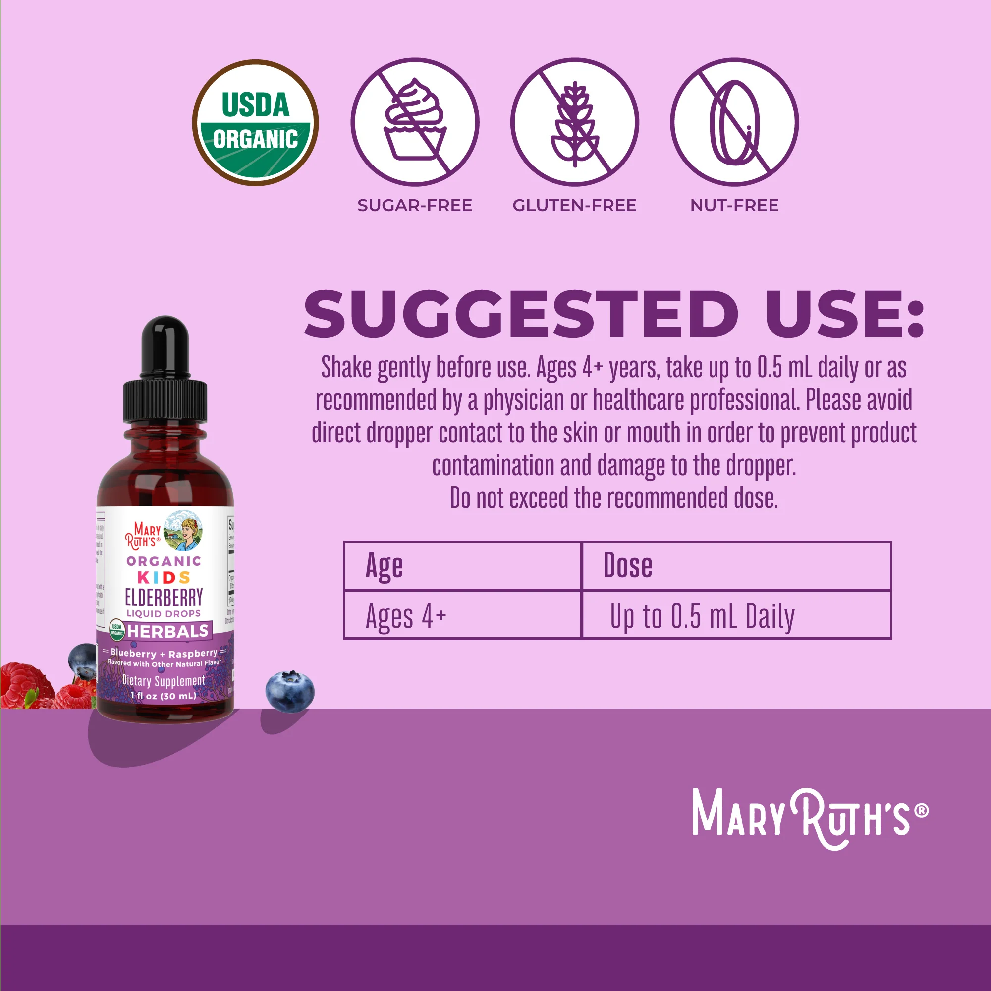 Organic Kids Elderberry Liquid Drops - Image 3