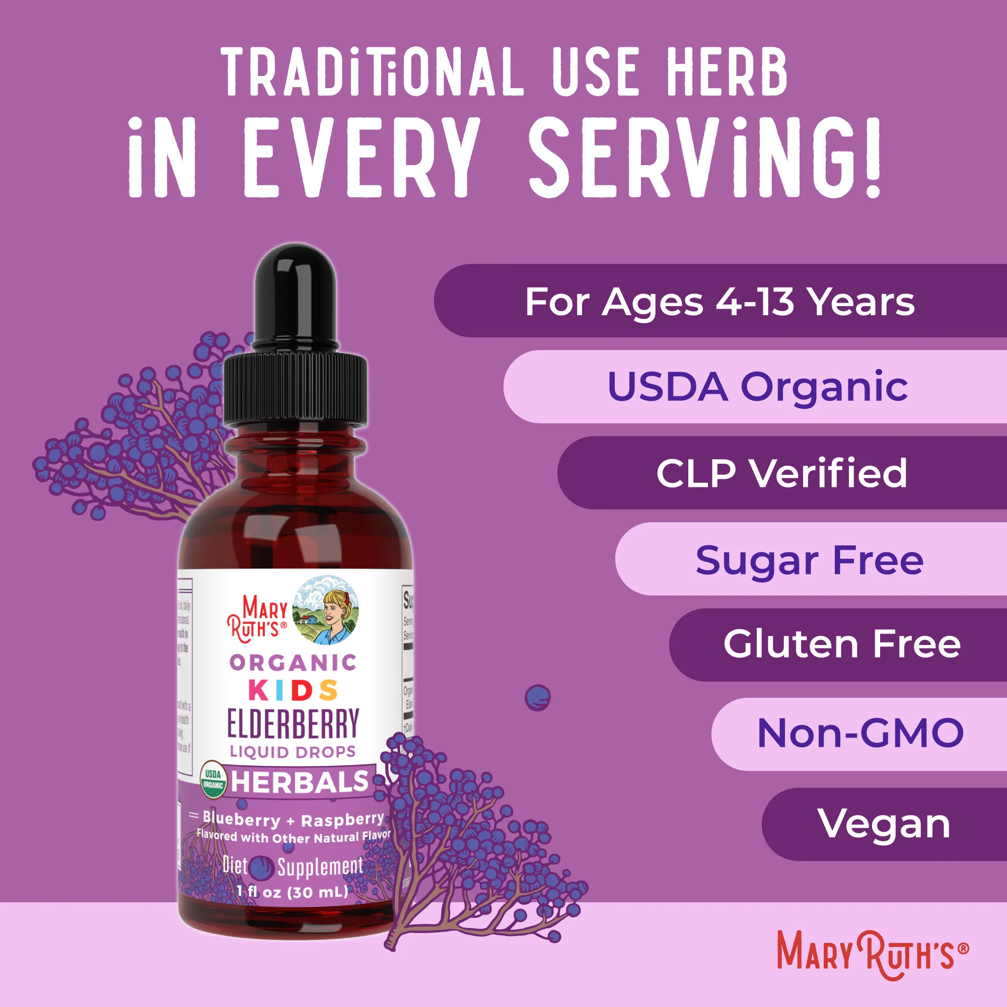 Organic Kids Elderberry Liquid Drops - Image 7
