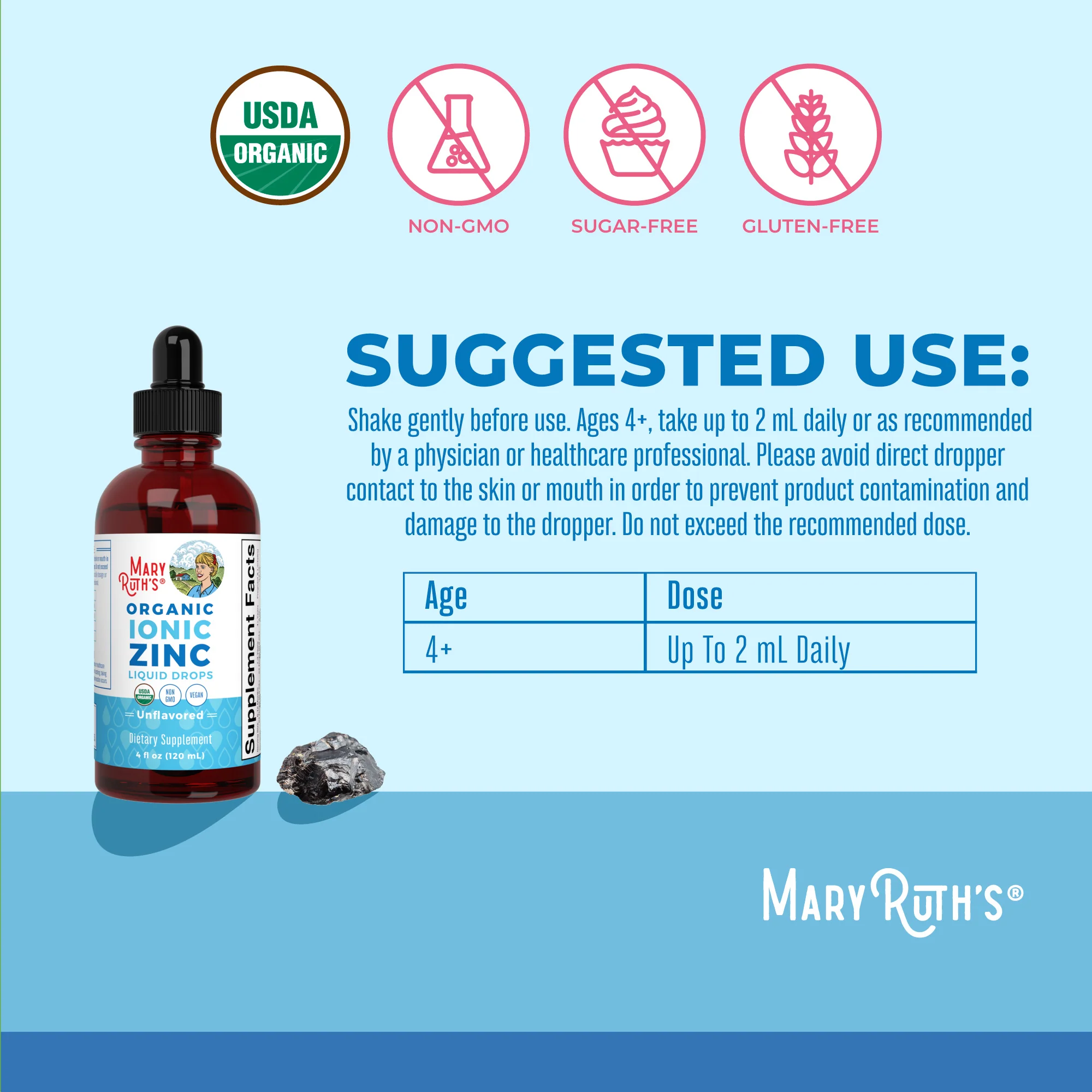 Organic Kids Ionic Zinc Liquid Drops - Image 3
