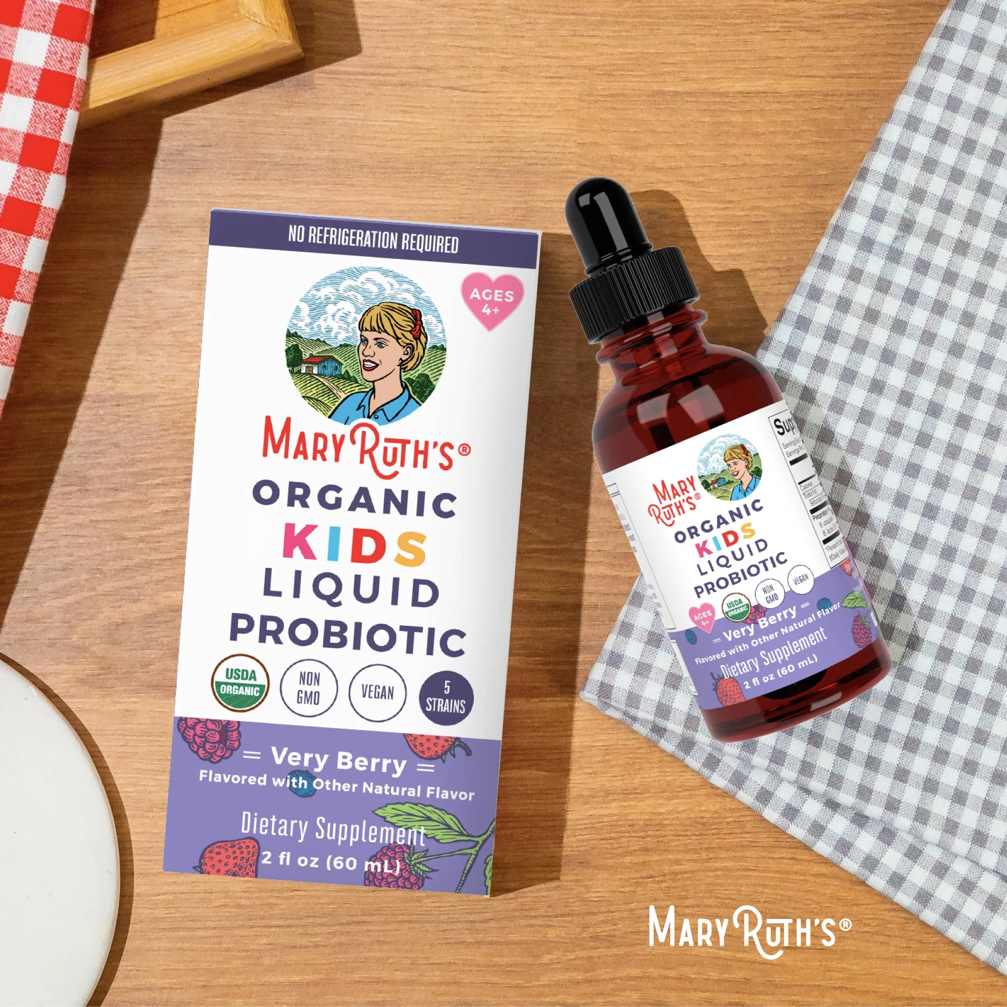 Organic Kids Liquid Probiotic (Very Berry, 2oz) - Image 10
