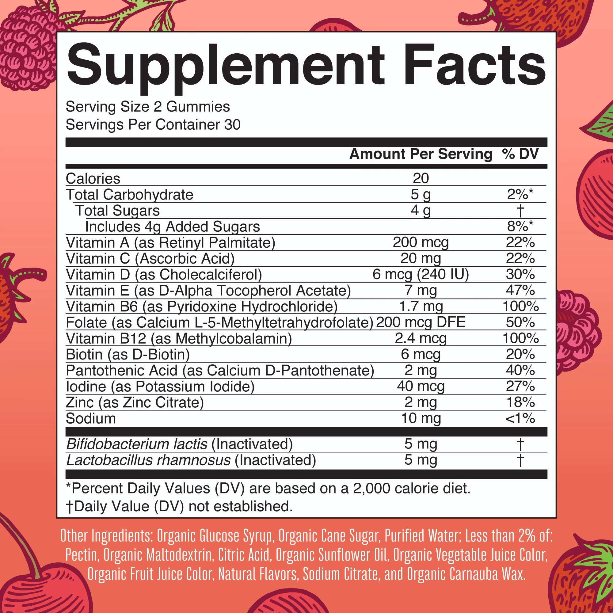 Organic Kids Multivitamin + Postbiotics Gummies - Image 2