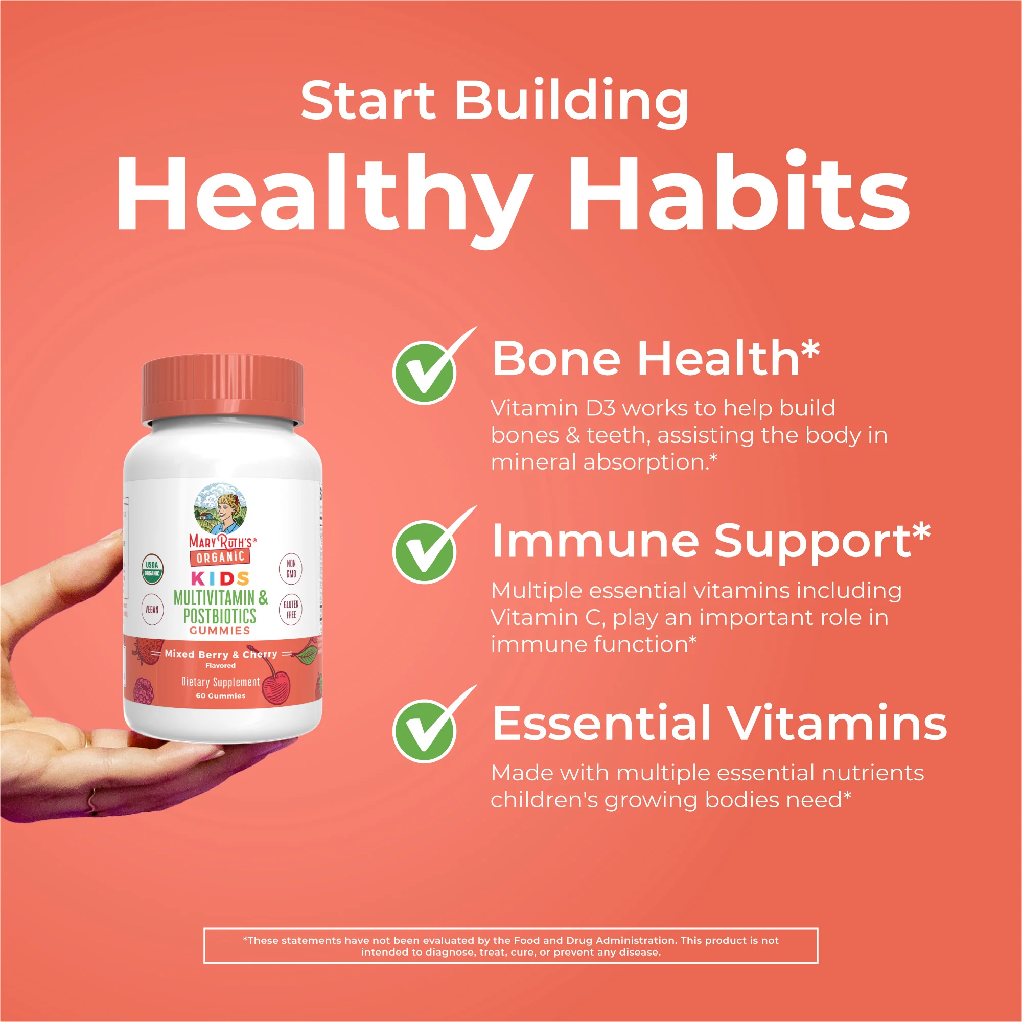 Organic Kids Multivitamin + Postbiotics Gummies - Image 5