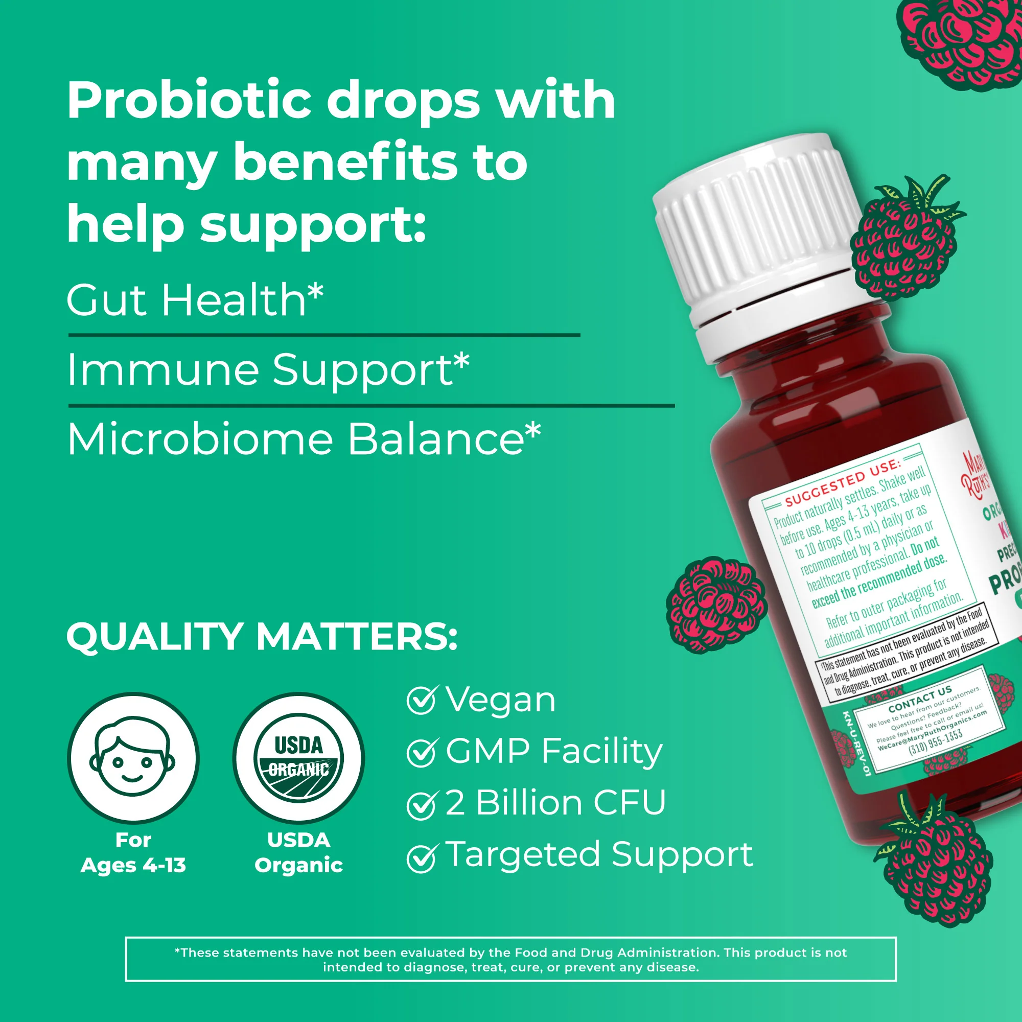 Organic Kids Precision Probiotic Digestive Liquid Drops - Image 4