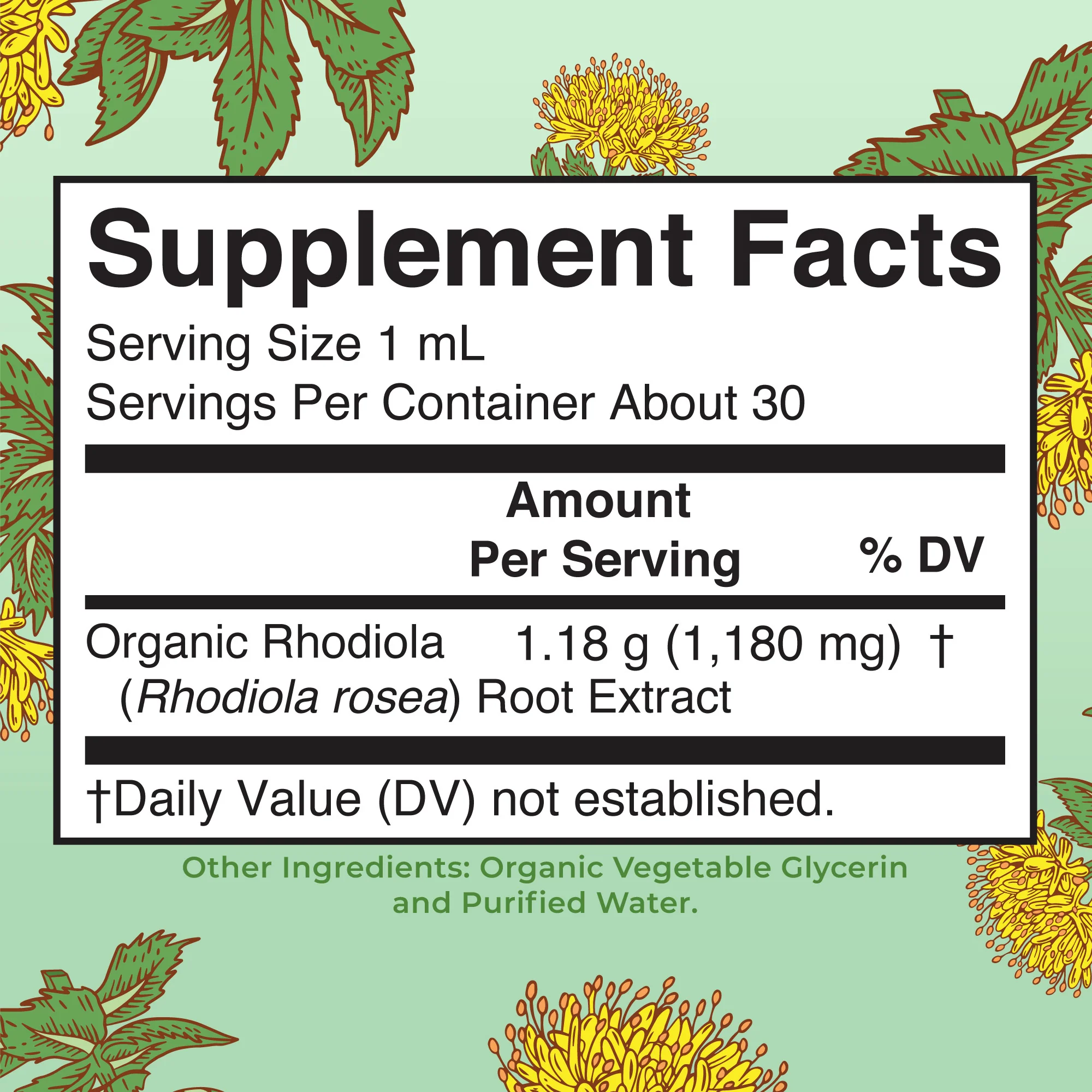 Organic Rhodiola Root Liquid Extract - Image 2