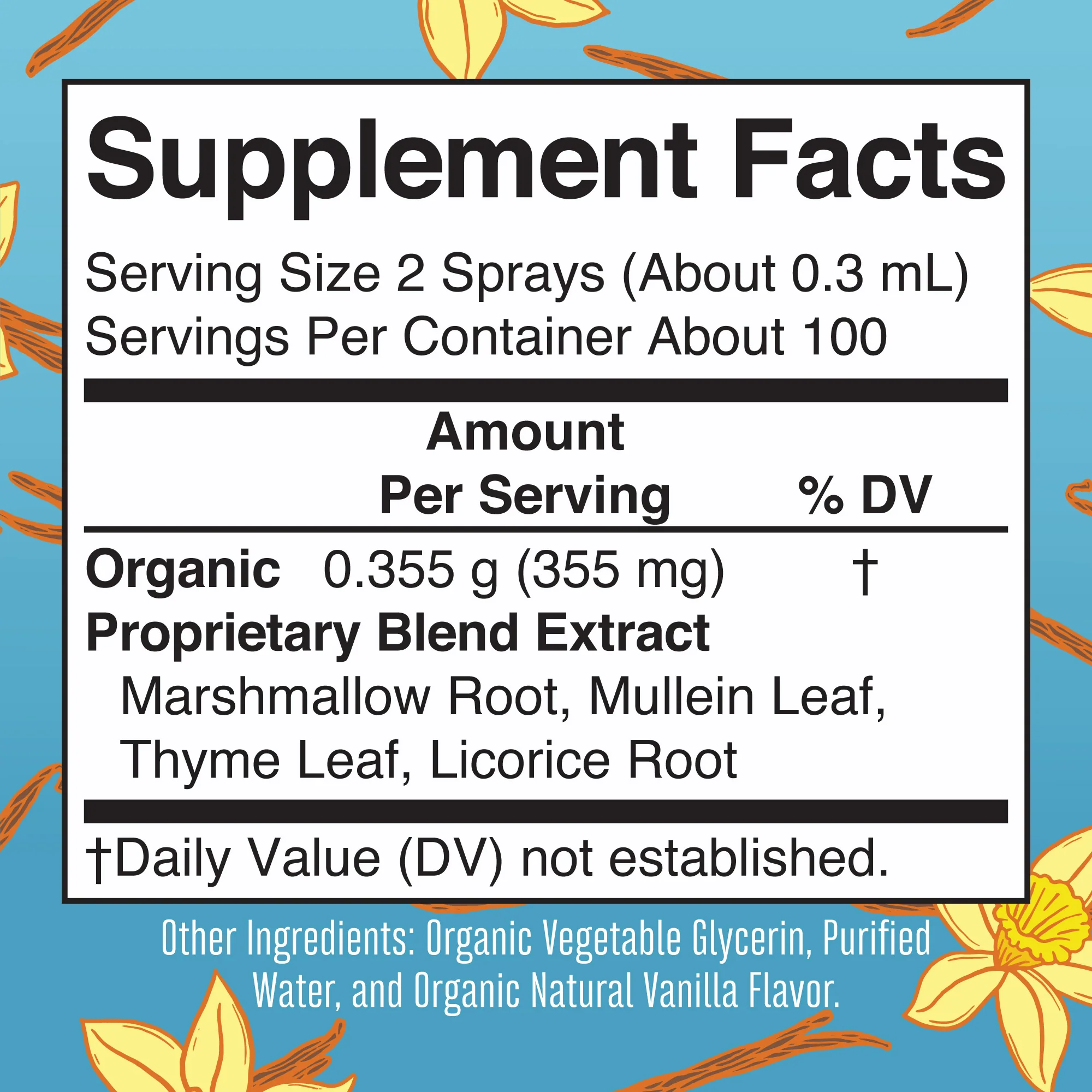 Organic Throat Spray (Vanilla) - Image 2