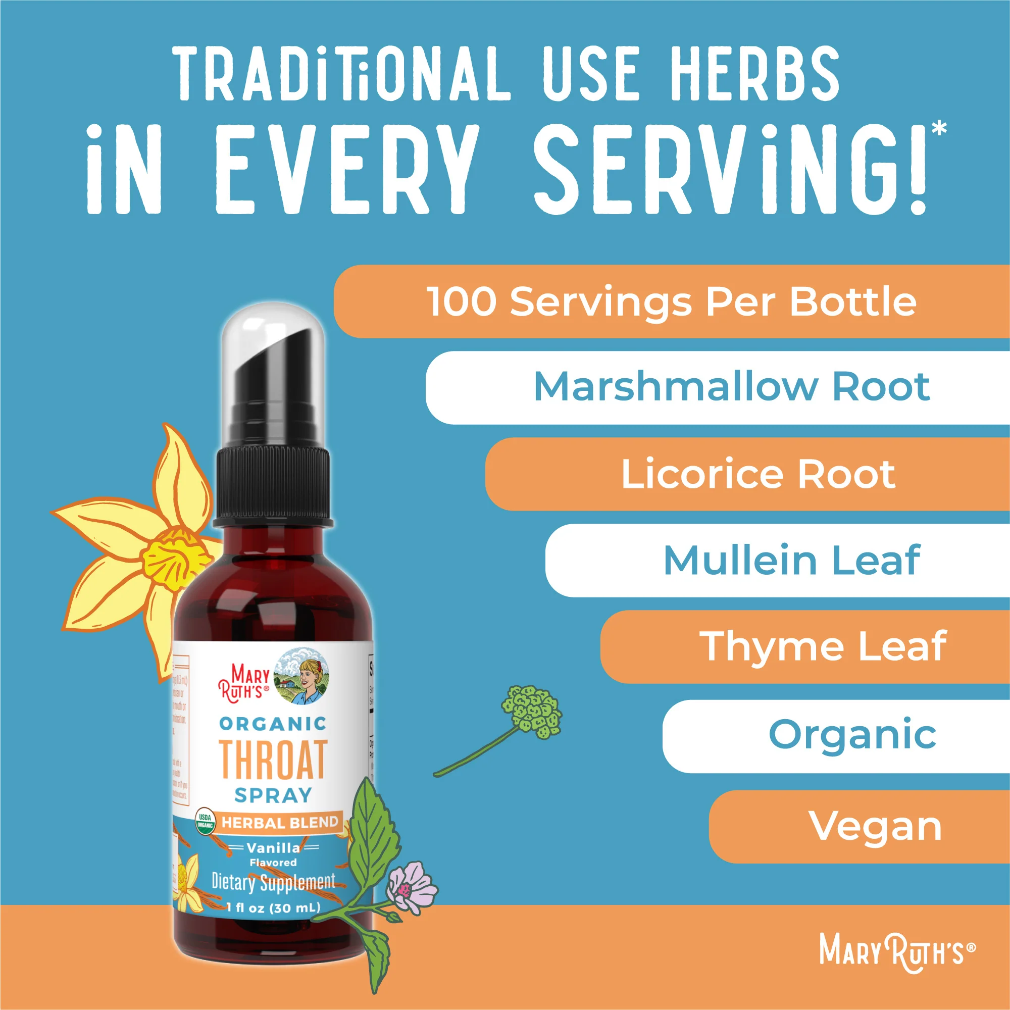 Organic Throat Spray (Vanilla) - Image 5