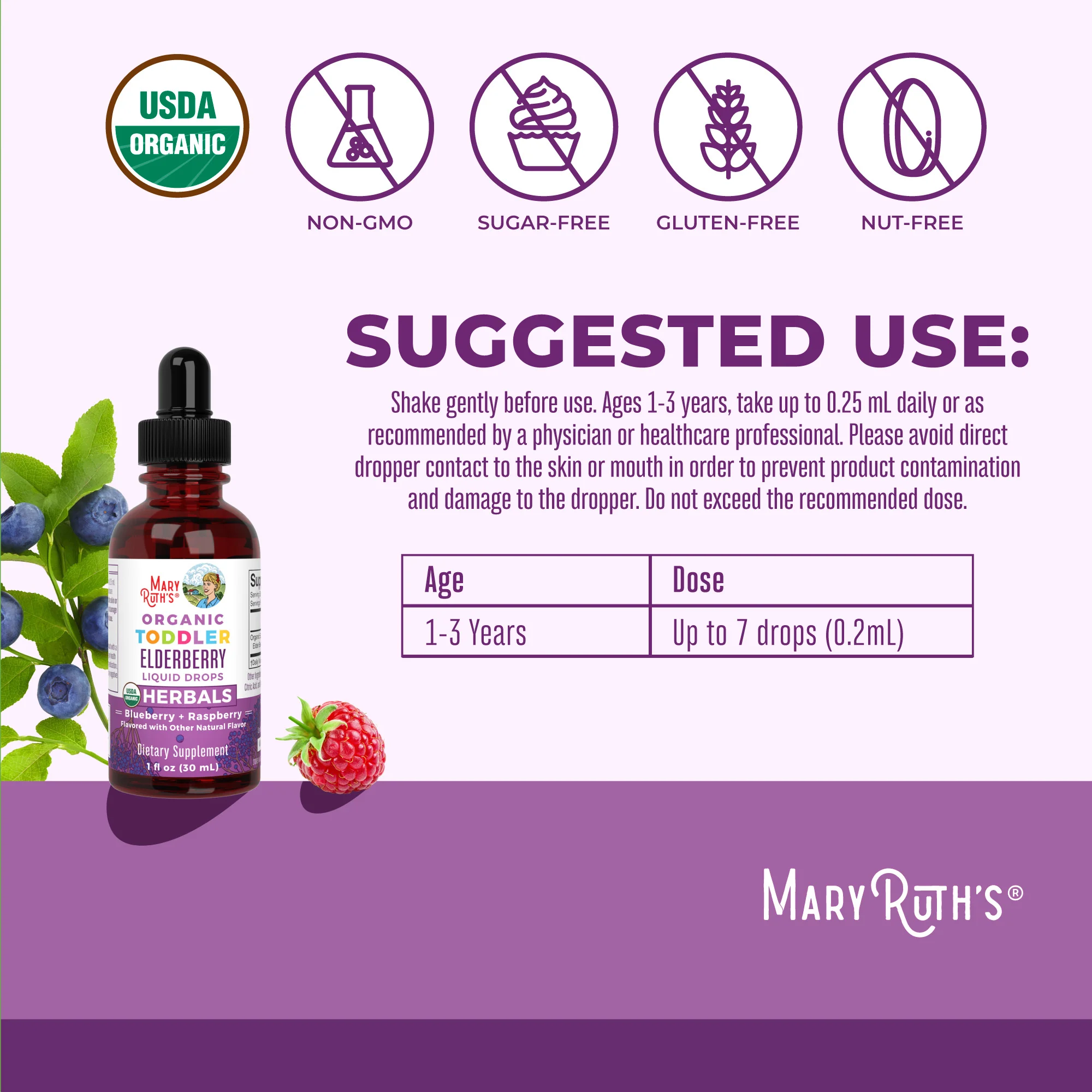 Organic Toddler Elderberry Liquid Drops - Image 3