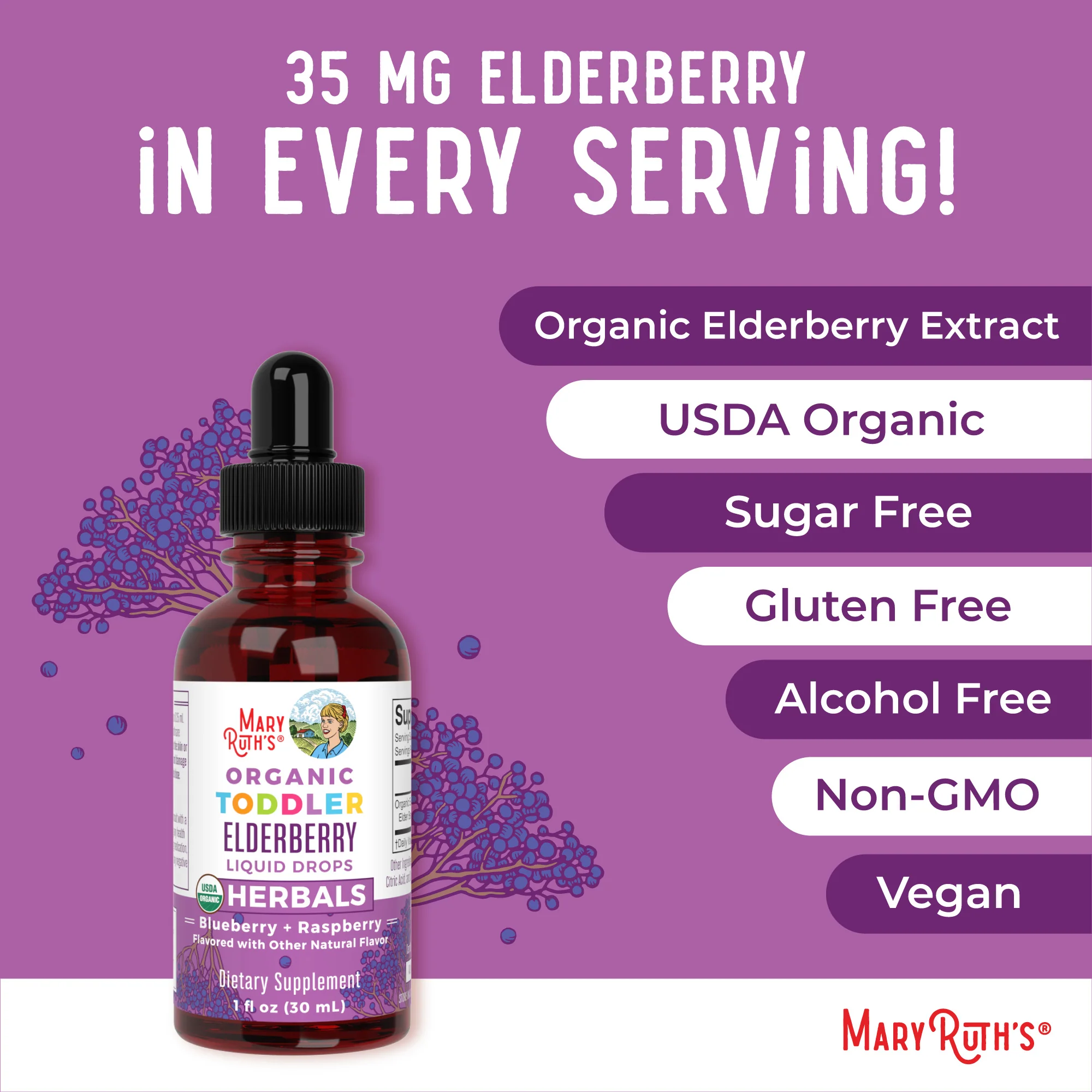 Organic Toddler Elderberry Liquid Drops - Image 7