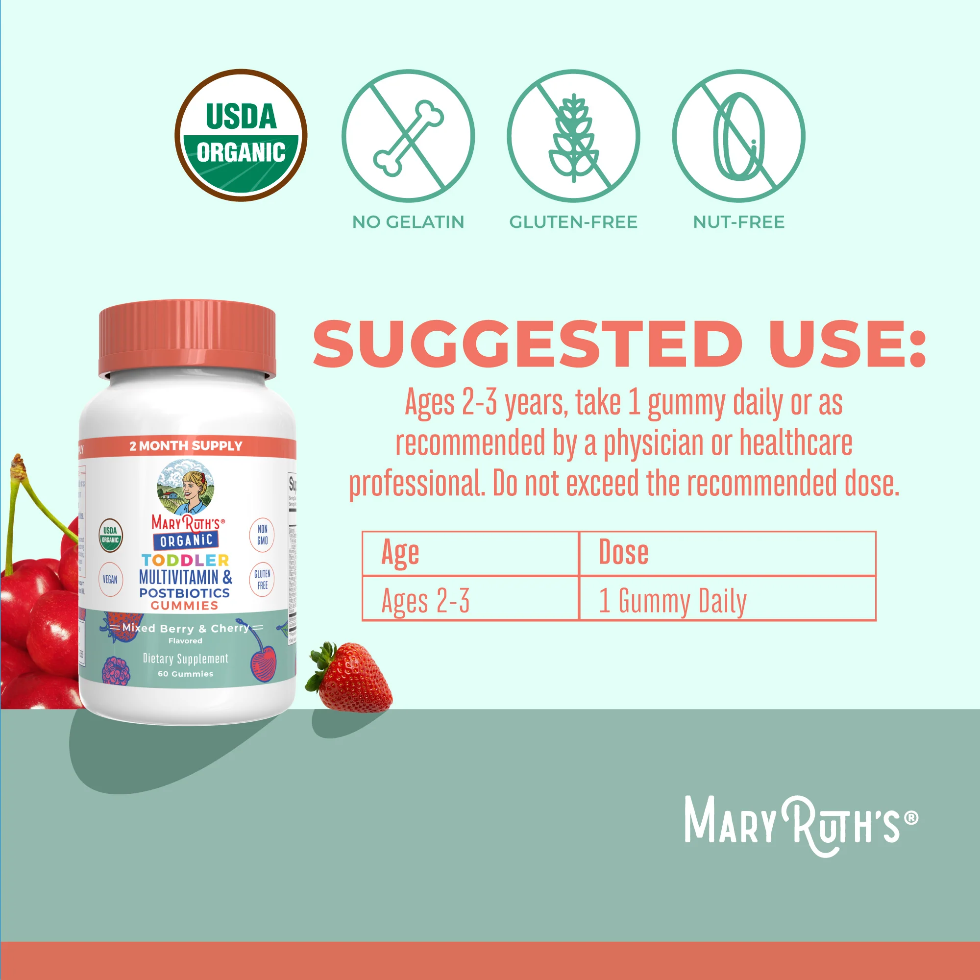 Organic Toddler Multivitamin + Postbiotics Gummies - Image 3