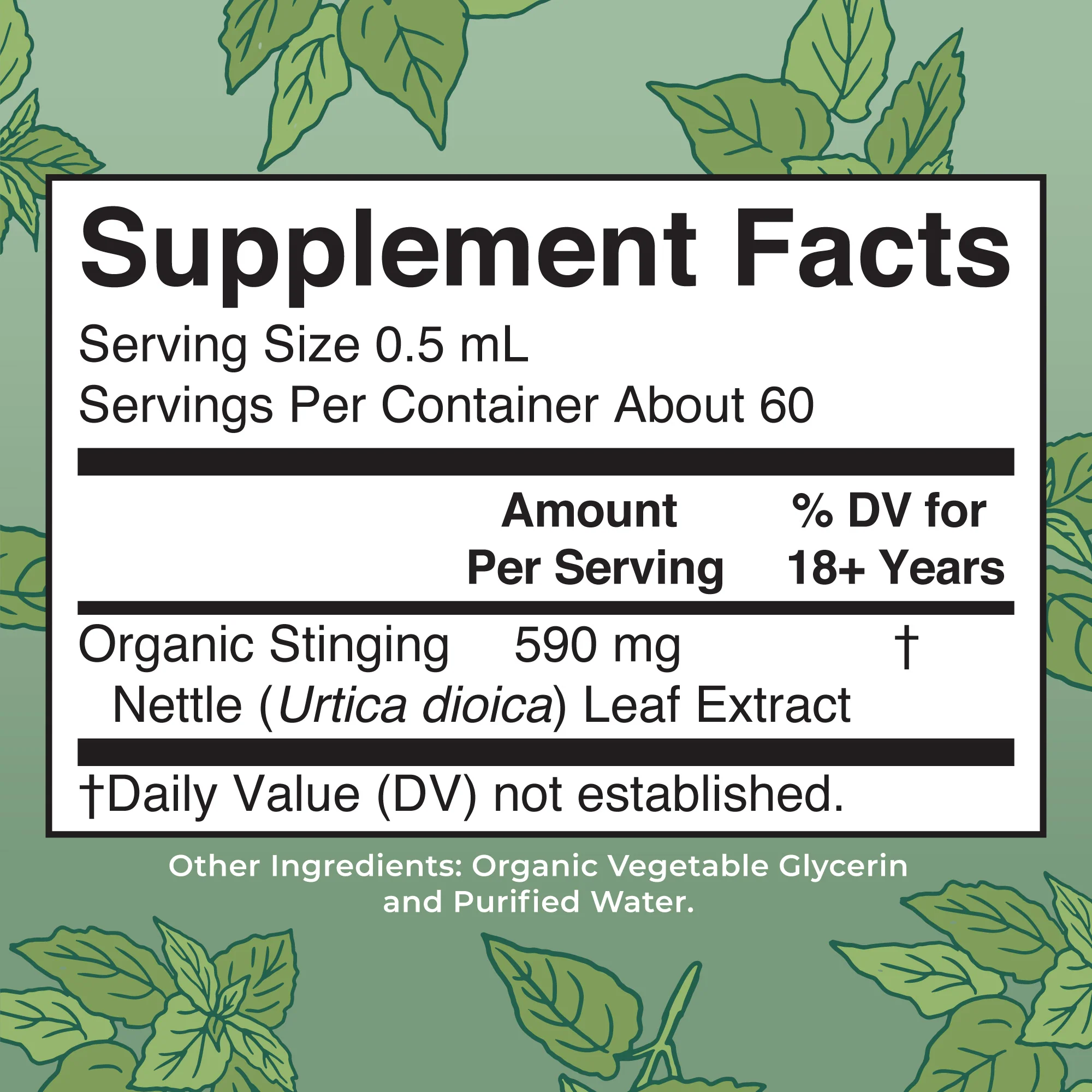 Organic Stinging Nettle Leaf Liquid Drops - Image 2