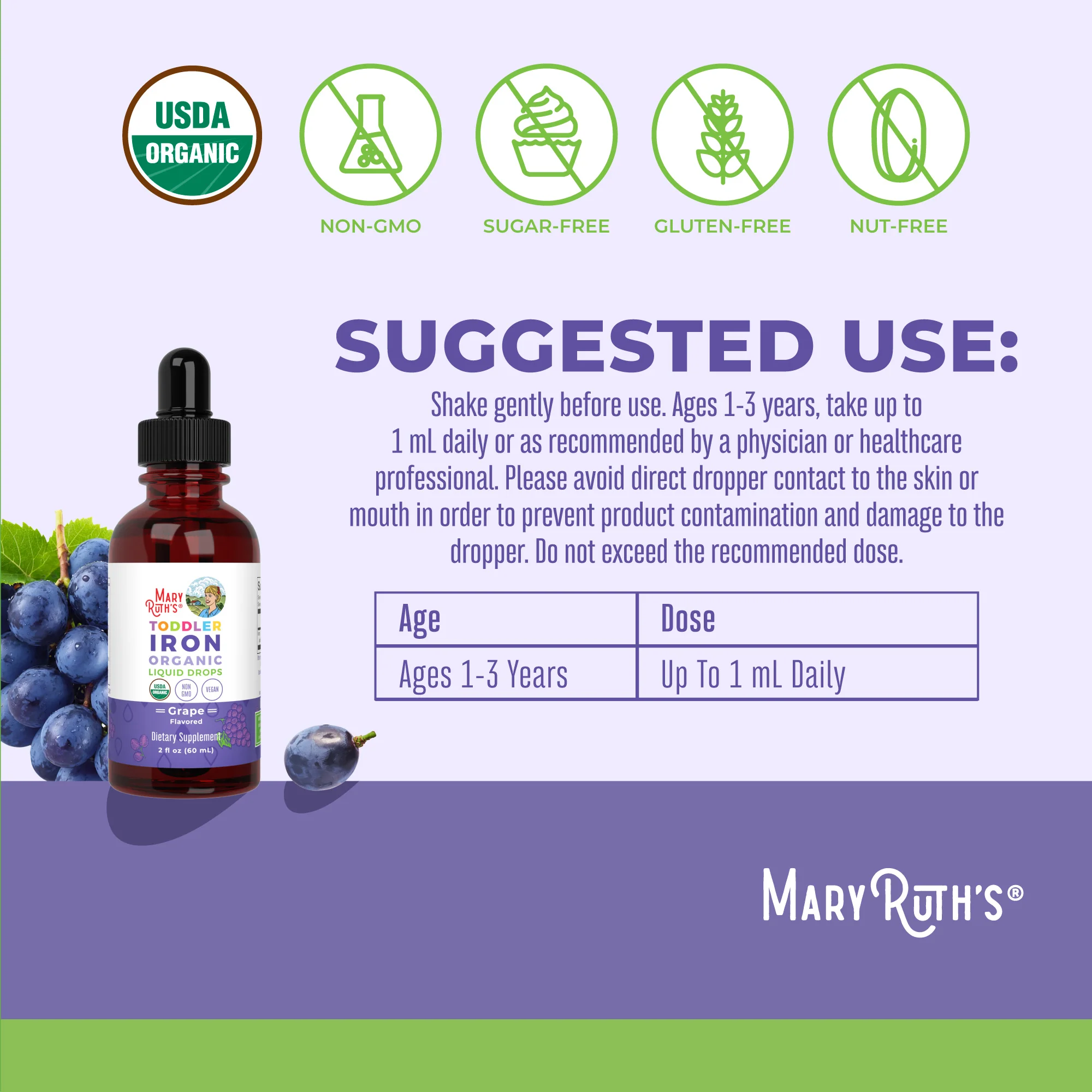 Organic Toddler Iron Liquid Drops - Image 3