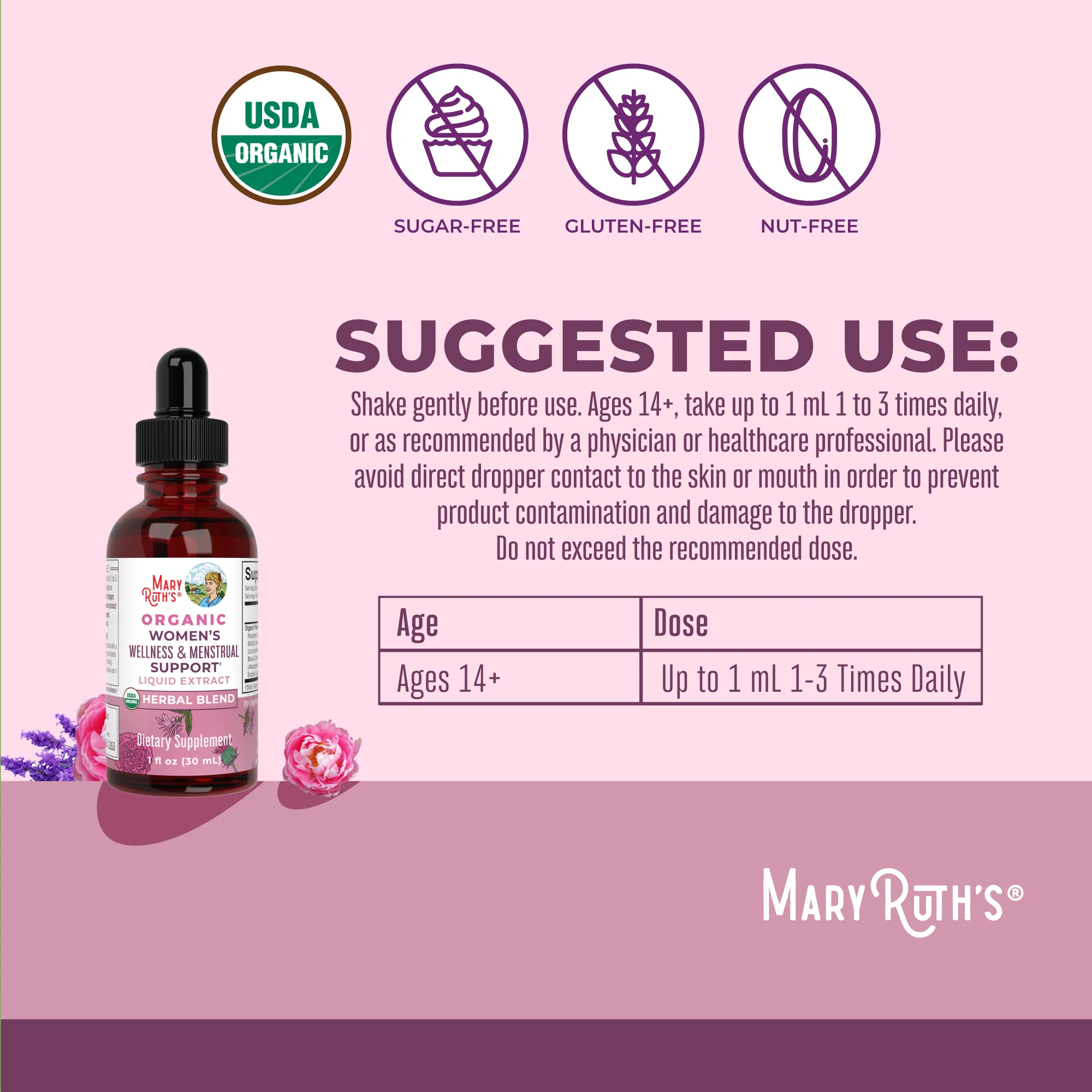 Organic Women's Wellness & Menstrual Support Liquid Drops - Image 3
